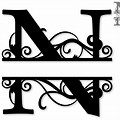 Monogram Letter N Clip Art