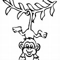 Monkey Hanging Clip Art Black and White