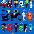 Monster Mash Halloween Characters