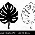 Monstera Palm Leaf Silhouette