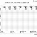 Monthly in and Out Attendance Template