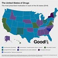 Most Popular Drug Map