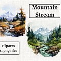 Mountain Stream Graphic Design