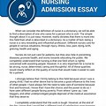 Nursing School Essay Examples