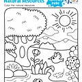 Nature Coloring Materials for Grade 1