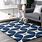 Navy Blue and Gray Area Rug