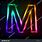 Neon Letter M