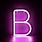 Neon Letter B