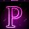 Neon Letter P