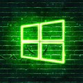 Neon Windows 1.0 Logo Wallpaper