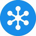 Network Icon Blue Circle