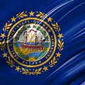 New Hampshire Flag Wallpaper 4K