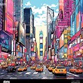 New York City Times Square Animated