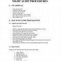 Night Audit Cover Sheet