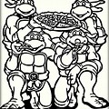 Ninja Turtles Black and White Coloring Pages