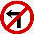 No Left Turn Traffic Sign