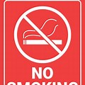 No Smoking Sign Red Color