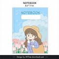 Notebook Cover Cartoon Design Template