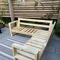 Outdoor Timber L-shaped Seating