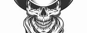 Outlaw Cowboy Skull Coloring Pages