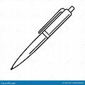 Outline of Pen Clip Art