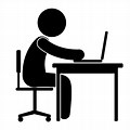 Office Person Clip Art Black and White