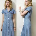 Old Fashion Long Denim Dress