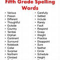 One Minute Spelling Words 5th Grade