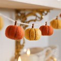 Orange Felt Pumpkin Garland