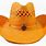 Orange Straw Cowboy Hat