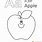 A Is for Apple Coloring Page