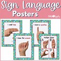 A Sign Language Poster On Classroom Wall