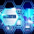 Automation Dark Blue Wall Background