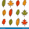 Autumn Leaves Background. Cartoon