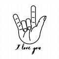 ASL I Love You Hand PNG