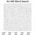 AU AW Word Search