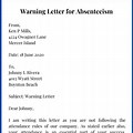 Absenteeism Warning Letter