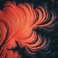 Abstract Art Wallpaper 4K Black and Orange