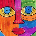 Abstract Human Face for Kids