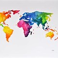 Abstract World Map Large Size