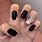 Acrylic Nails Black Halloween