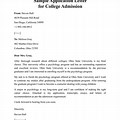 Admission Application for College PDF