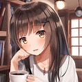 Aesthetic Coffee Girl Anime