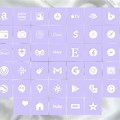 Aesthetic Light Purple Icons