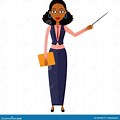 African American Teacher Giving Directions Clip Art