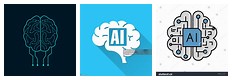 Ai Brain Icon Light Blue