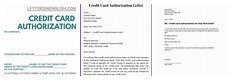 Air-Ticket Credit Card Authorization Letter