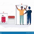 Airport Security Gate Cartoon