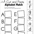 Alphabet Matching Cut and Paste Worksheets