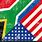 American and South African Flag